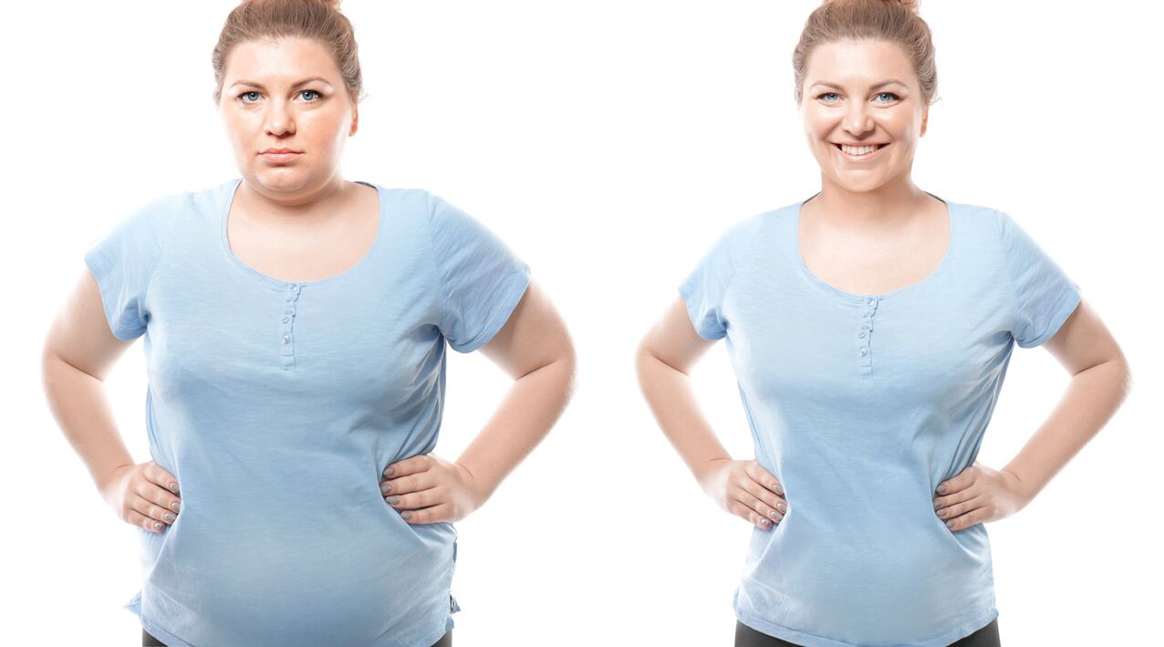 Il risultato dell'uso di bevande Magicoa nella lotta contro i chili extra